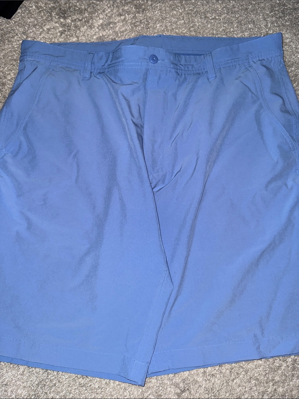 FootJoy Light Blue Flat-Front Golf Shorts